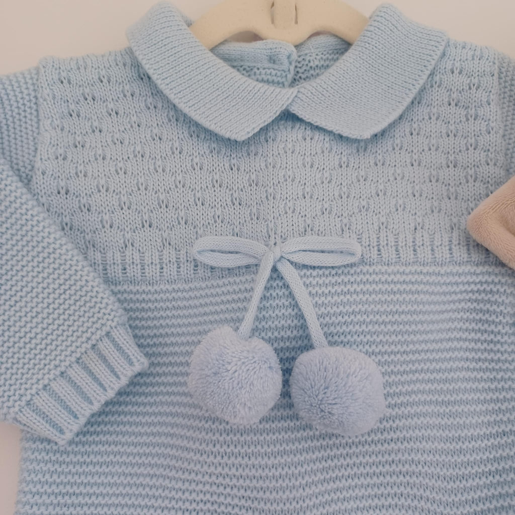 Conjunto saída de maternidade do pompom