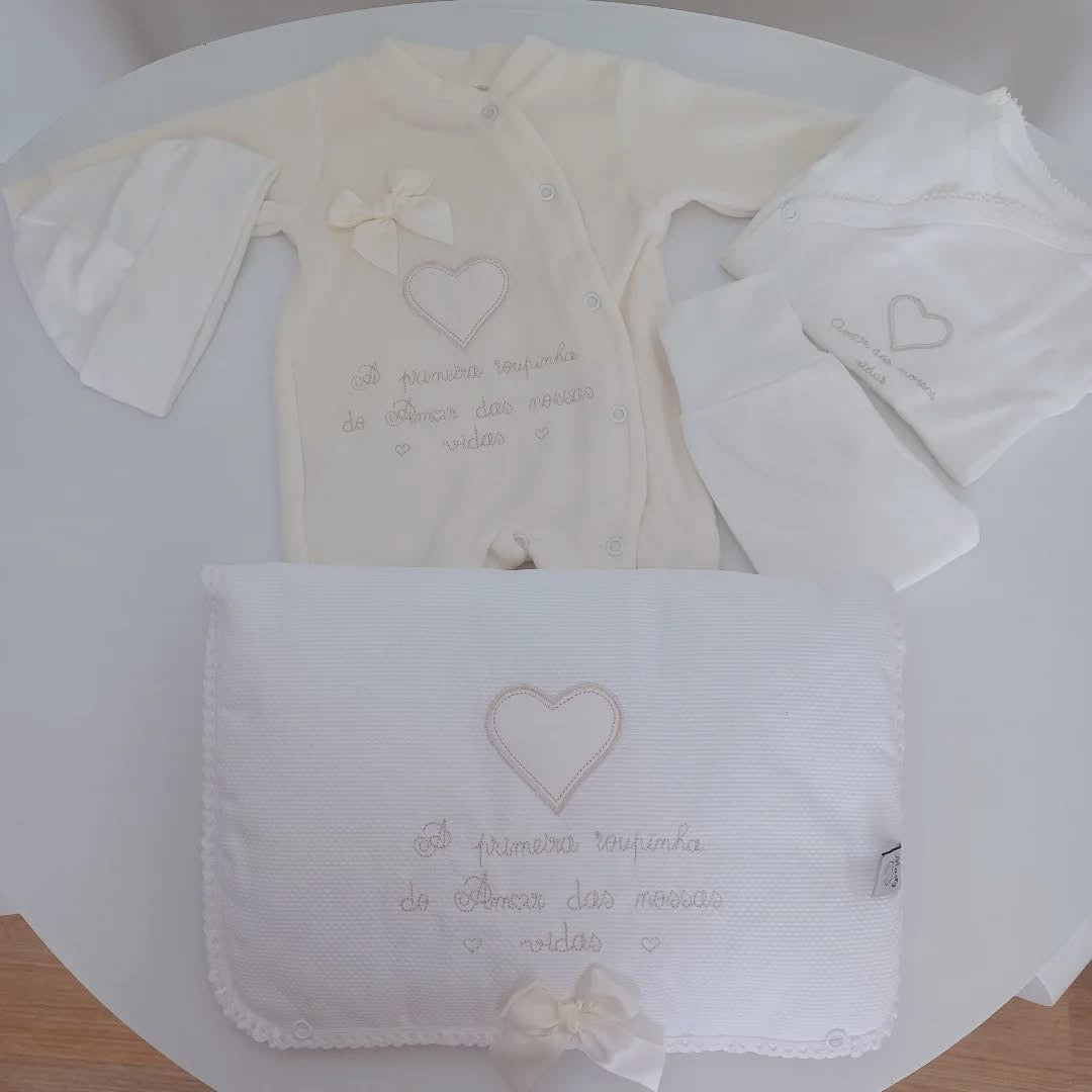 Conjunto “A minha primeira roupinha” - coleção amor das nossas vidas