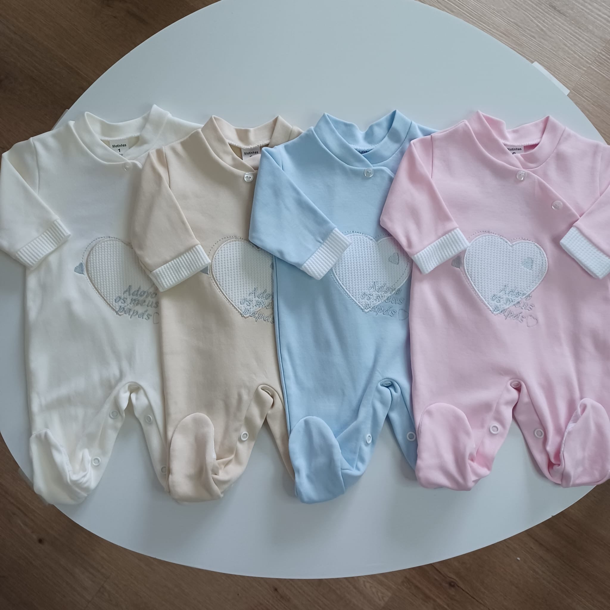 Babygrows - coleção adoro os meus papás