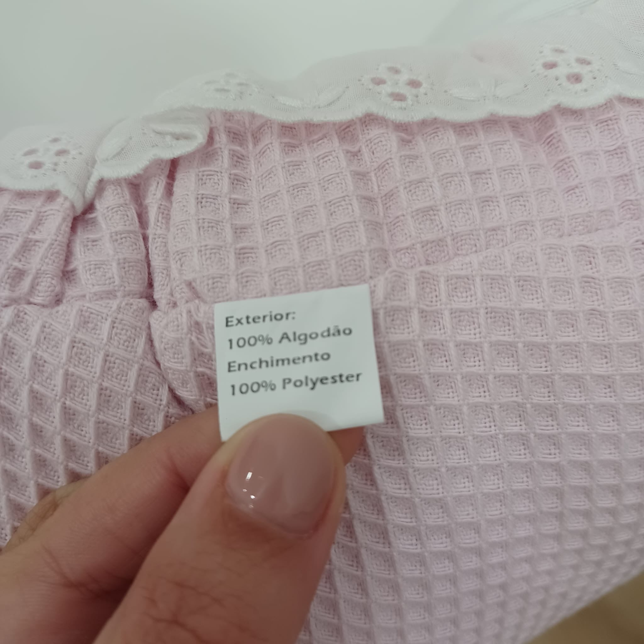 Ninho / redutor de berço da coleção tecido waffle