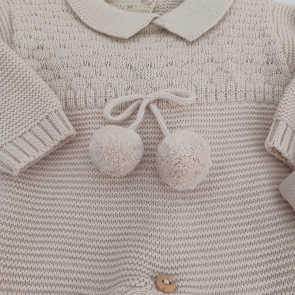 Conjunto saída de maternidade do pompom