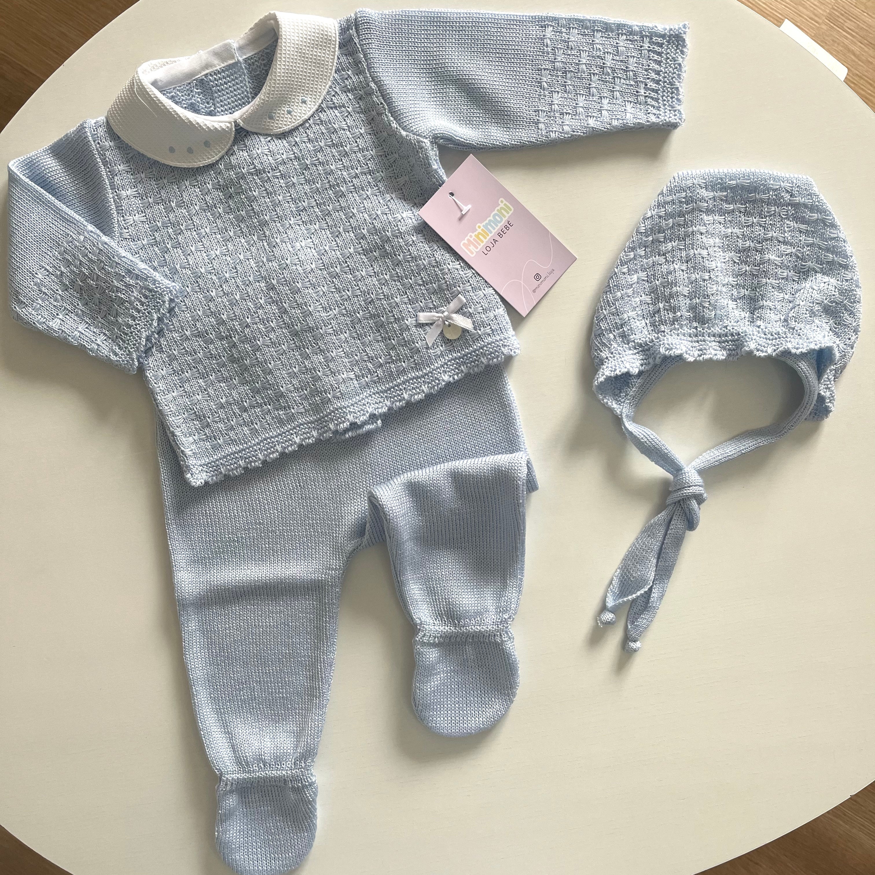 Conjunto de 3 peças com relevo