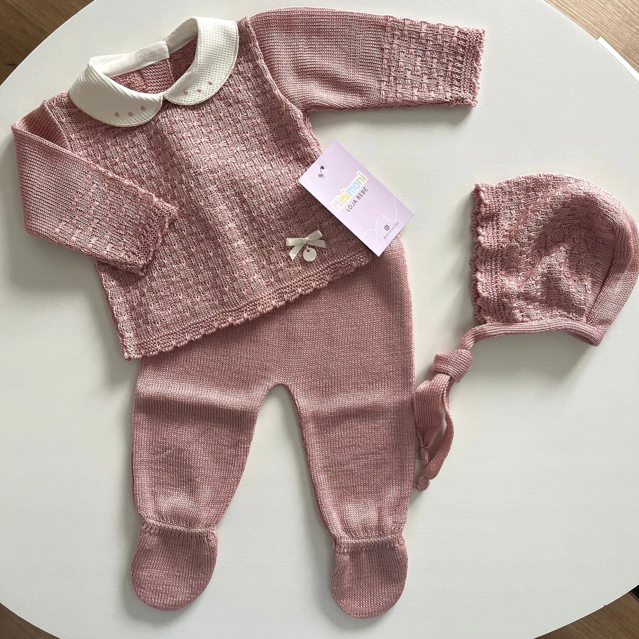 Conjunto de 3 peças com relevo