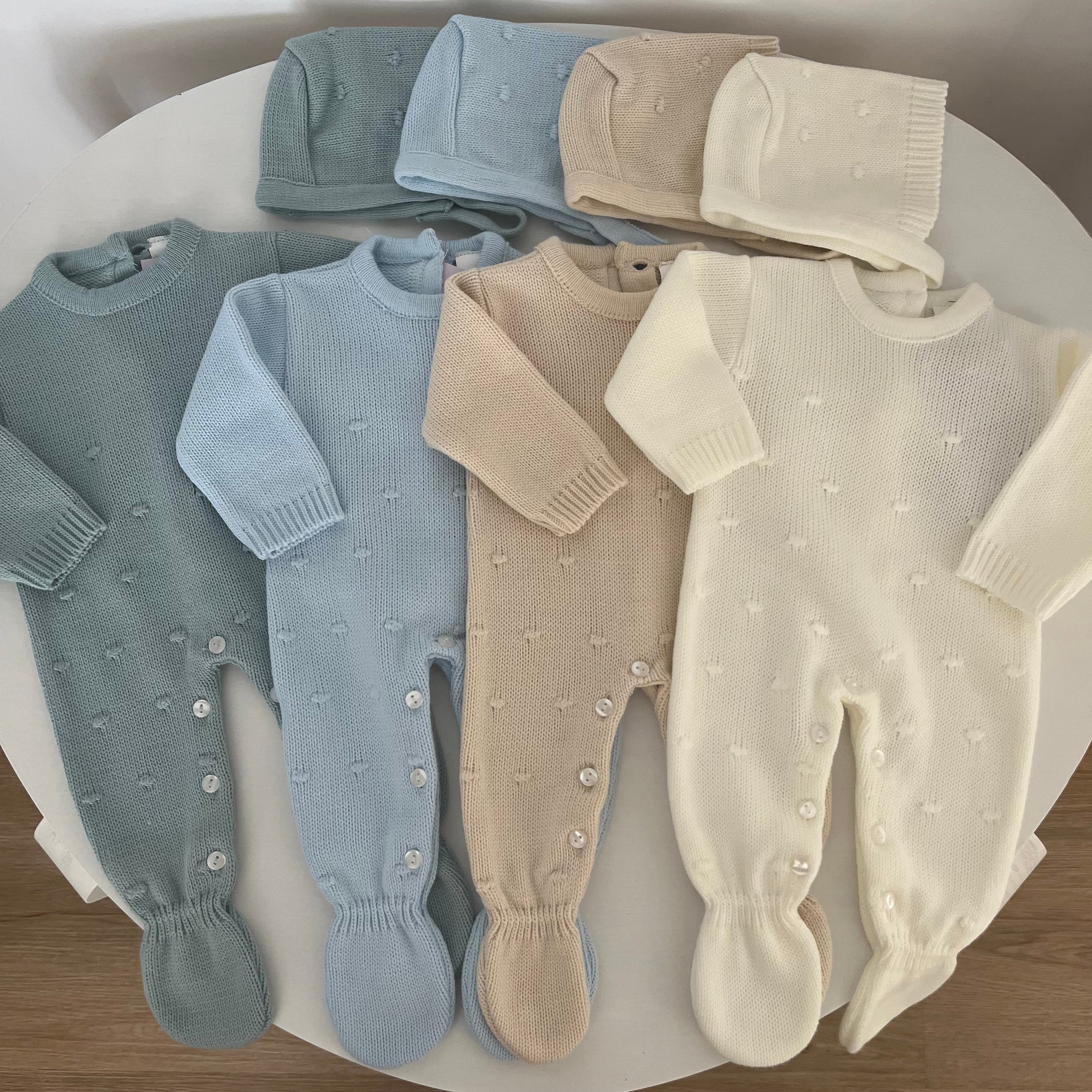 Conjunto saída de maternidade do pompom