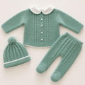 Conjunto saída de maternidade com gorro
