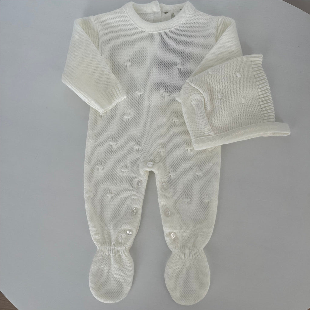 Conjunto saída de maternidade do pompom