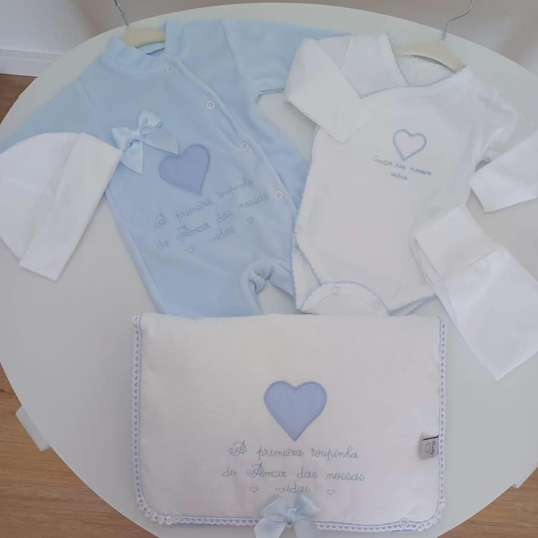 Conjunto “A minha primeira roupinha” - coleção amor das nossas vidas
