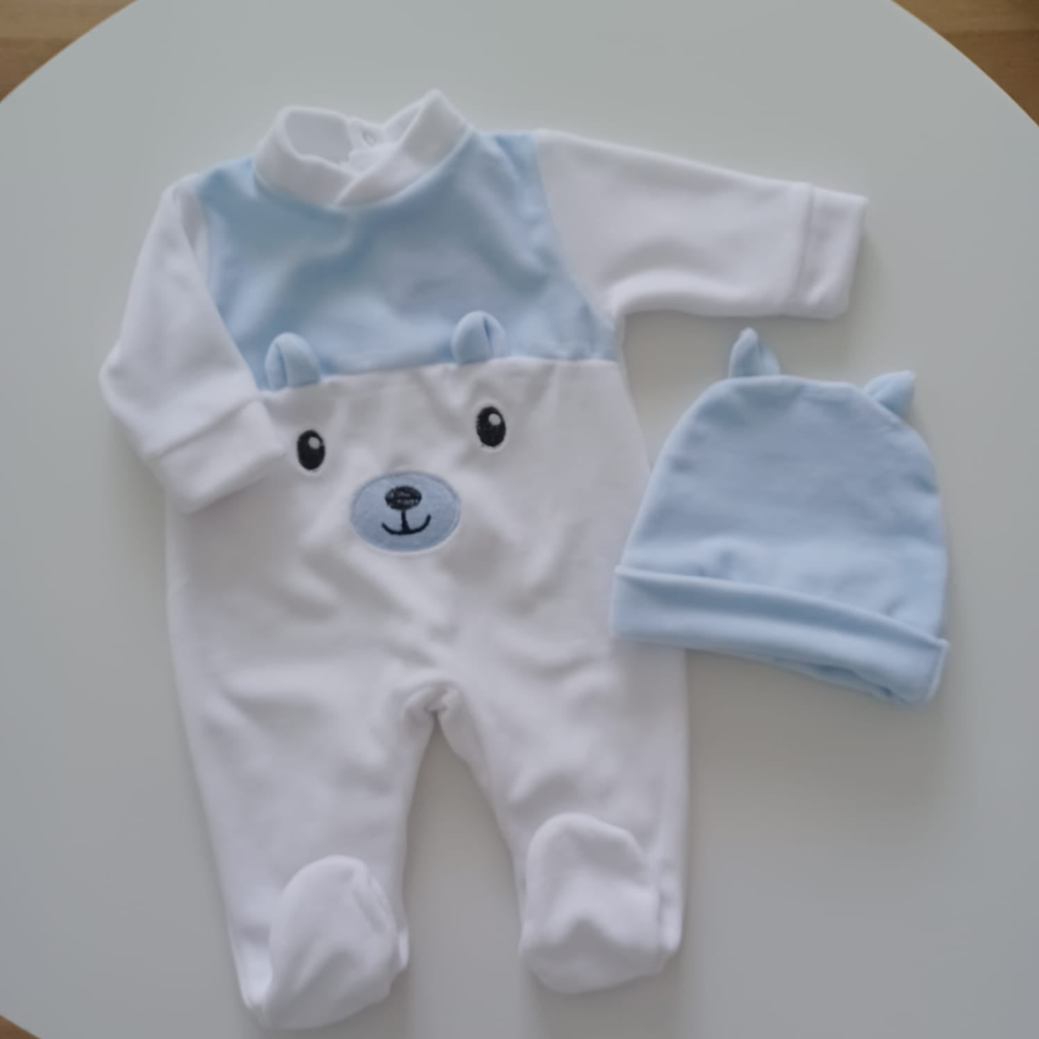 Conjunto babygrow e gorro do ursinho