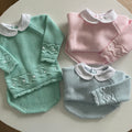 Conjunto de tapa fraldas e camisola