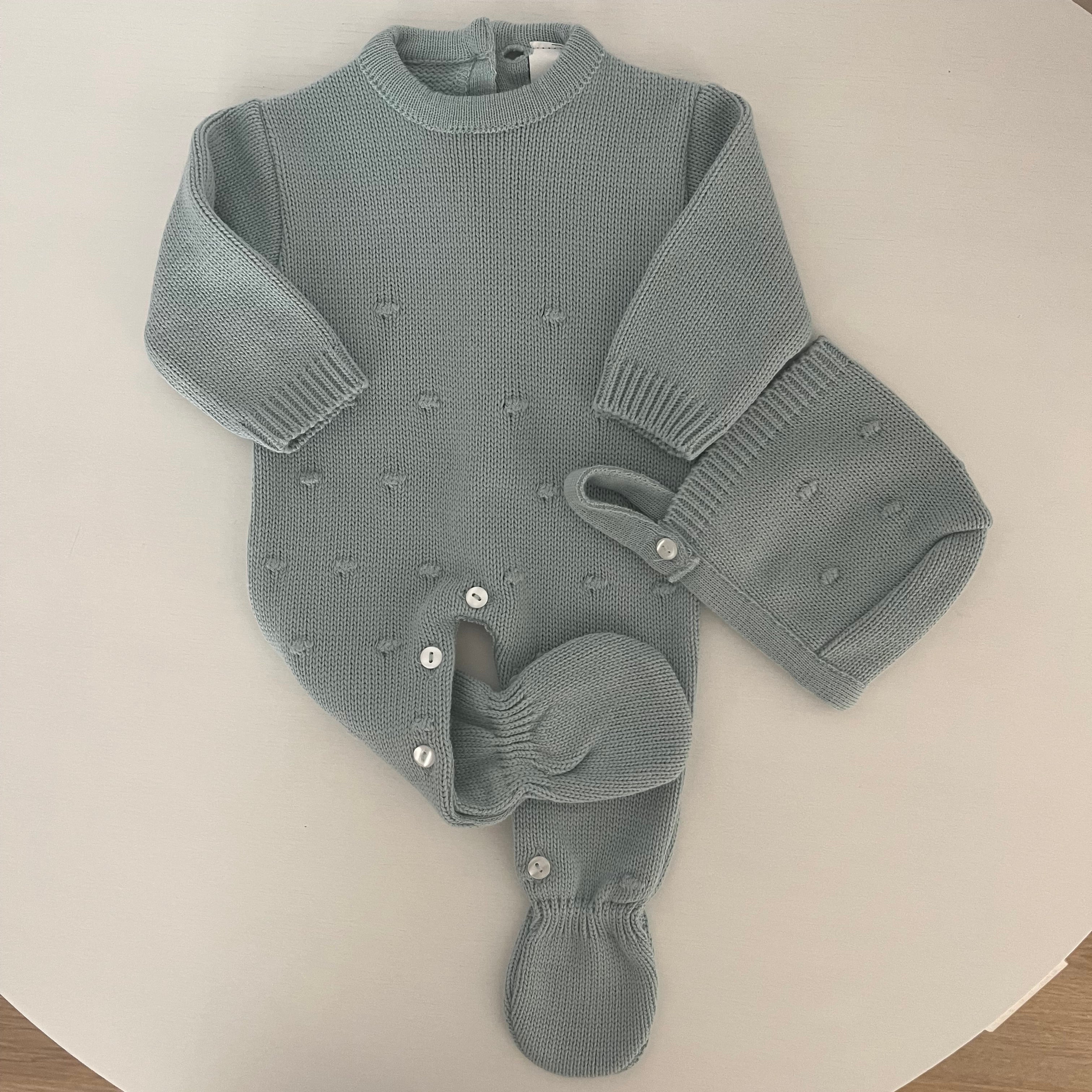 Conjunto saída de maternidade do pompom