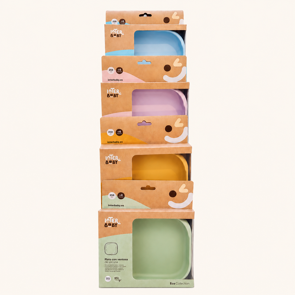 Pratos de silicone com ventosa