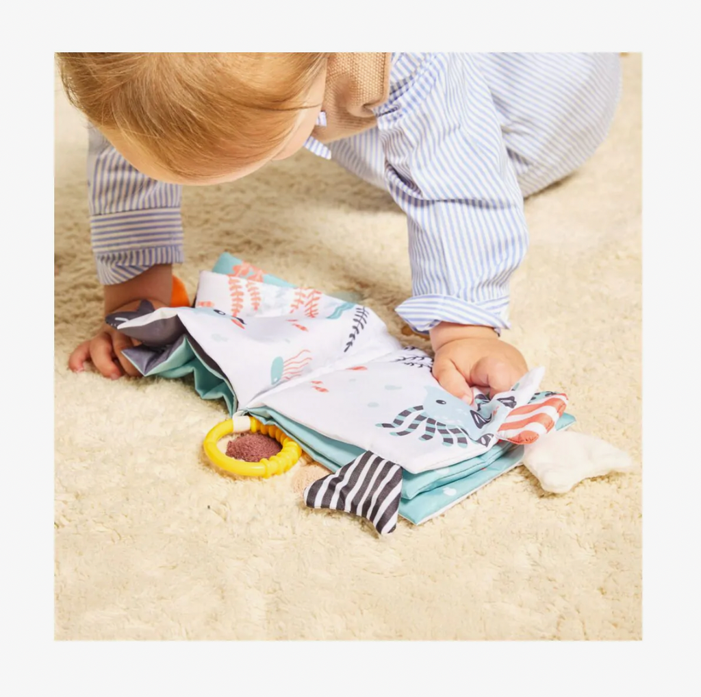 Miniland Sea Soft Book Livro Sensorial Tecido | Texturas e Cores