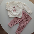 Conjunto do coelhinho florido