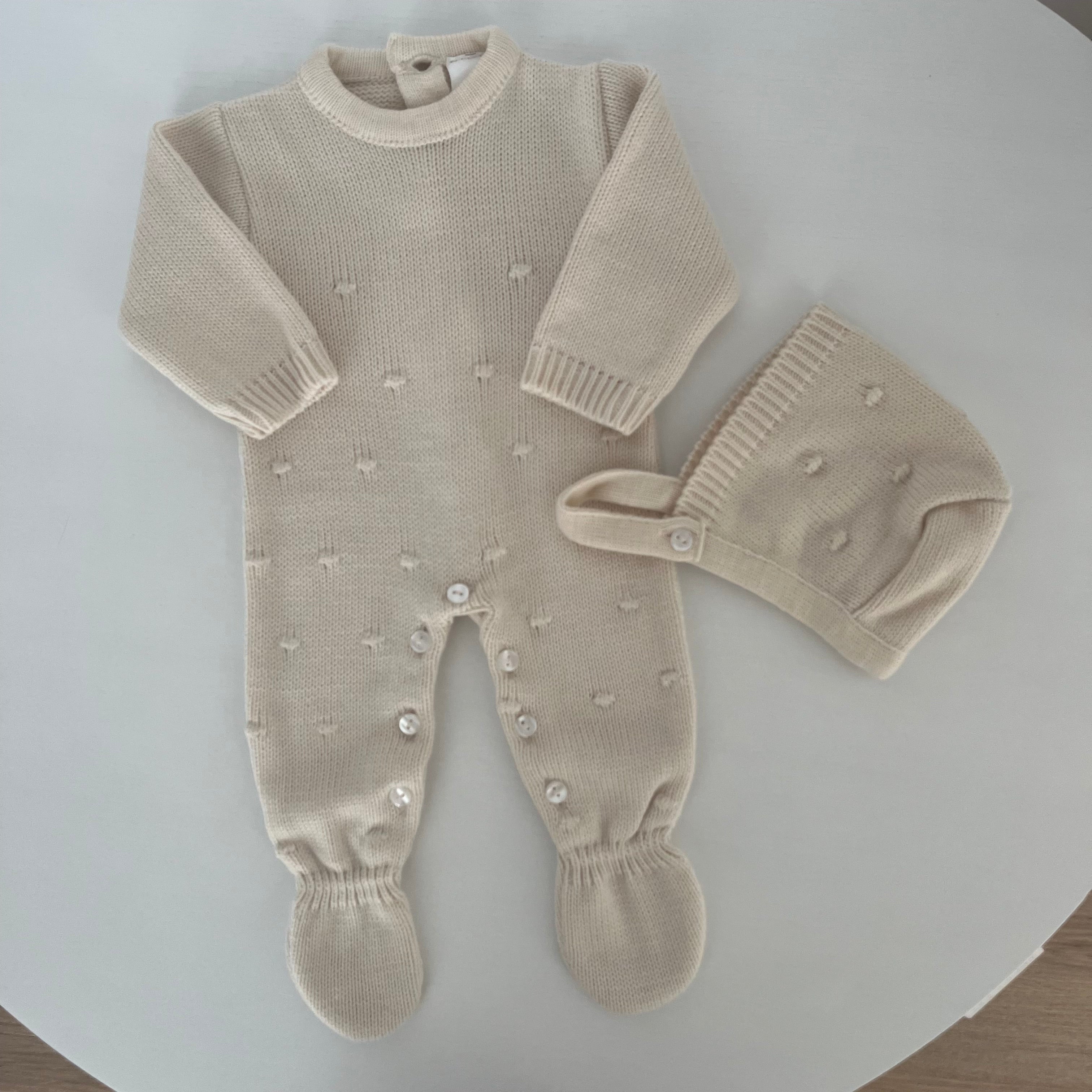 Conjunto saída de maternidade do pompom