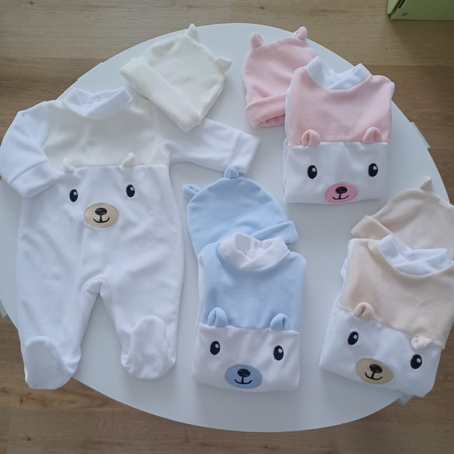 Conjunto babygrow e gorro do ursinho