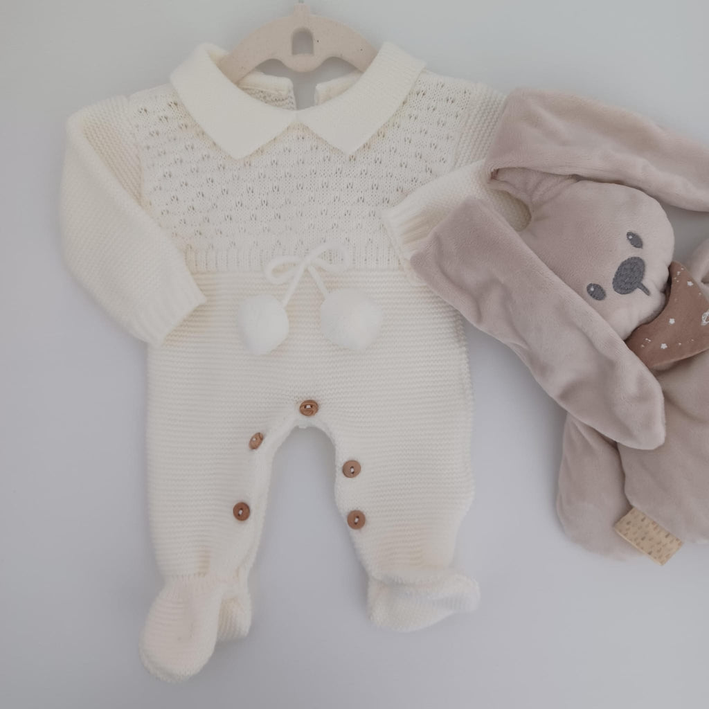 Conjunto saída de maternidade do pompom